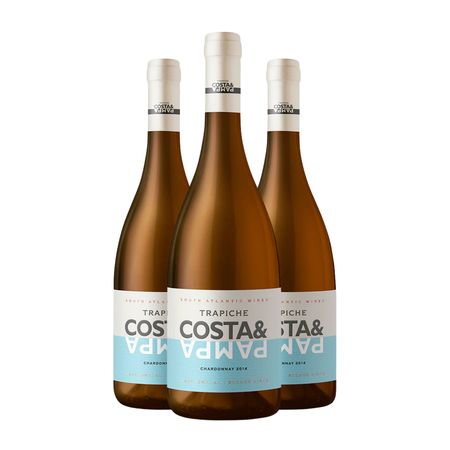Vino Blanco Costa y Pampa Chardonnay 750 ml Caja x 3