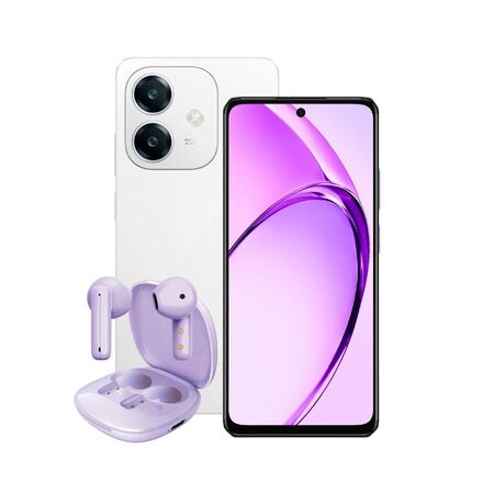 Combo Oppo A60 8+256GB White + Auriculares TWS Dekkin Purple