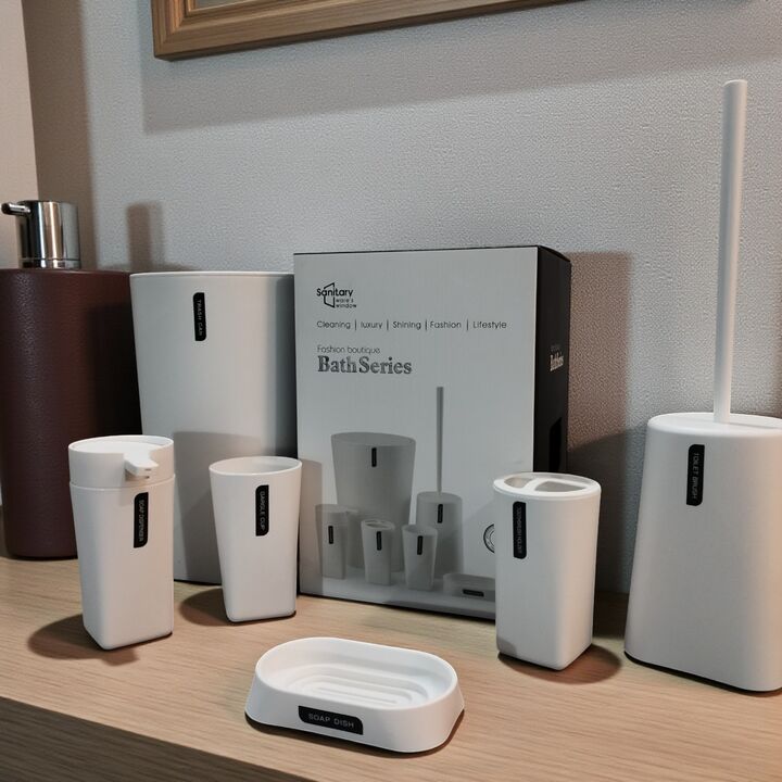 Set de Baño Ezego 6 Piezas RM2505 Color Blanco - Vista 11