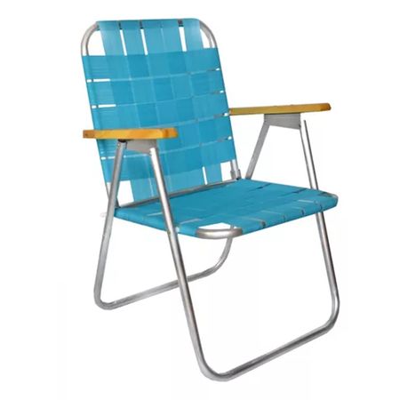 Sillón De Aluminio Lagos Fijo Tiras De Cinta Gauchito