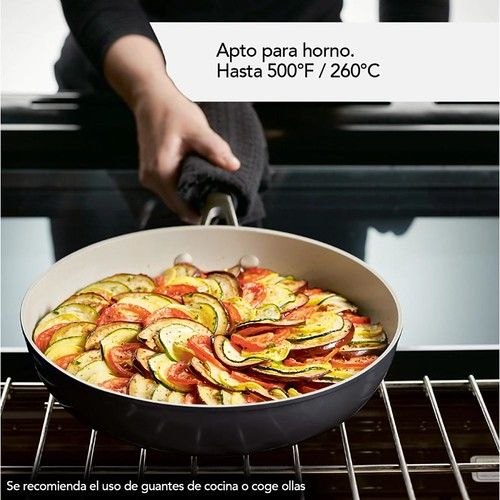 Sarten Kitchenaid Antiadherente Ceramico 31 Cm Negro - Vista 6