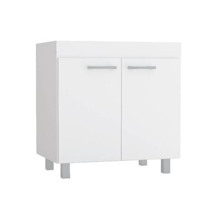 BAJOMESADA ORLANDI BL 613 PREMIUM - BLANCO, 2 PUERTAS, 1 ESTANTE