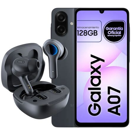 Samsung Galaxy A07 128GB Negro + Regalo Auriculares BTH Colmi A8
