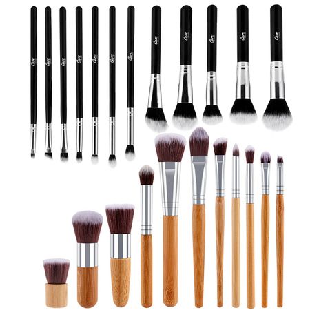 Set Profesional x 23 Brochas De Maquillaje Gadnic Fibra Natural + Estuche 