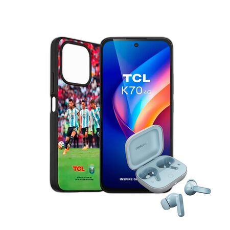 Combo TCL K70 12GB+128GB Midnight Black + Moto Buds Guitar Illusion Blue