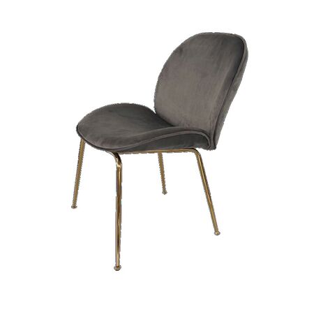 Silla Beetle Gris Oscuro con Base Dorada S-28/GO