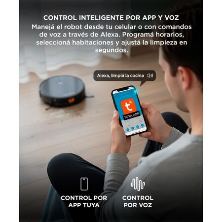 Aspiradora Robot Liectroux C30B Trapeadora 3 Modos 200m2 App Programable 0.6 Lts