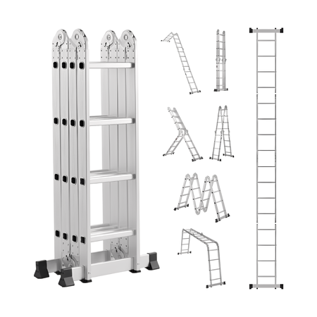 Escalera Articulada Multi Branx Aluminio 4x4 16 Escalones