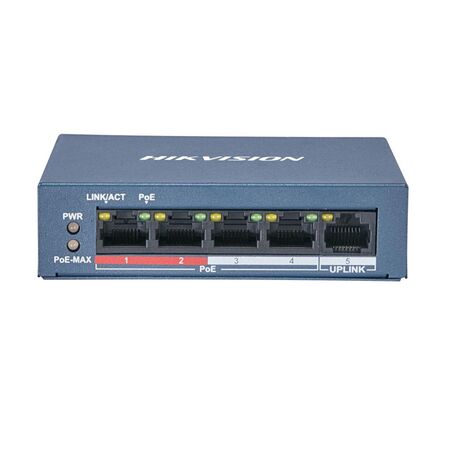 Switch Hikvision 4p PoE  Fast Ethernet 38W