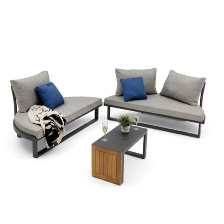Camastro de Jardn Bloom 3 en 1 de Aluminio y Madera Acacia