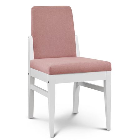 Silla de Comedor Baku Tapizado Sunny Pink lustre Blanco Espacity