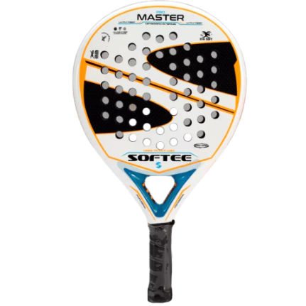 Paleta de pádel pro master white/orange special edition para principiantes