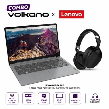 COMBO PREMIUM:  LENOVO IDEAPAD I5-1335U/16GB/256GB SSD /15.6" FHD WI1 CLOUD GRAY+E