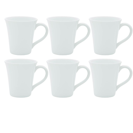 Conico Tulipa - Set X6 Jarros 330 Cc Blanco