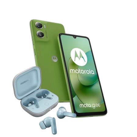 Combo Moto G06 4+128GB Tendril + Moto Buds Guitar Illusion Blue