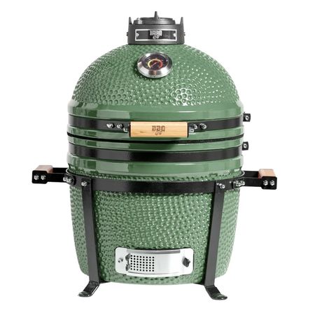 Kamado Kad 15 Verde con funda - BBQ Grill - Horno Ceramico - Parrilla