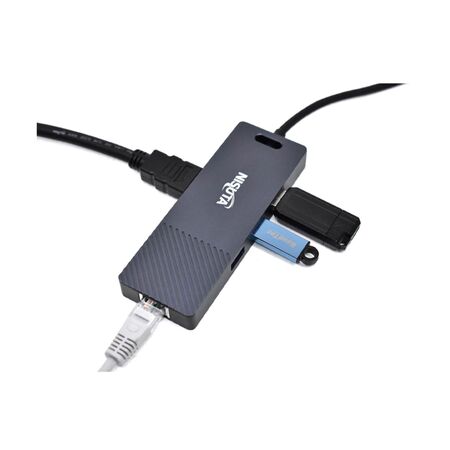 ADAPTADOR NISUTA HUB 3 PUERTOS USB 2 PUERTOS HDMI Y 1 PUERTO C (C:NEGRO NSUCD4)