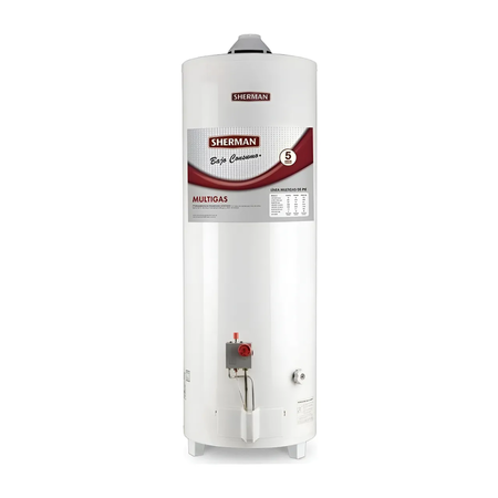 termotanque a gas 80 litros carga superior sherman tpgp080msh13