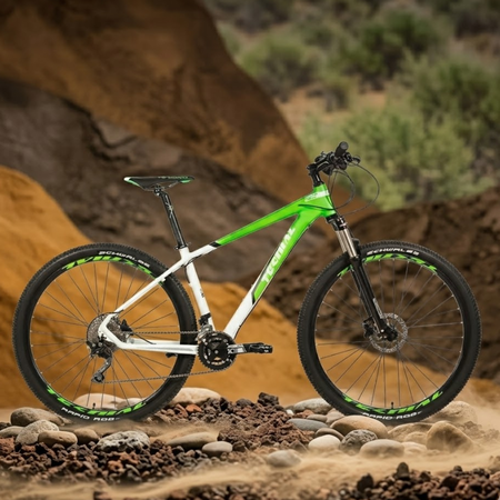 Bicicleta MTB Teknial Tarpan SL R29 20V Talle L Shimano Deore Bla/Ver Disco Hidr.