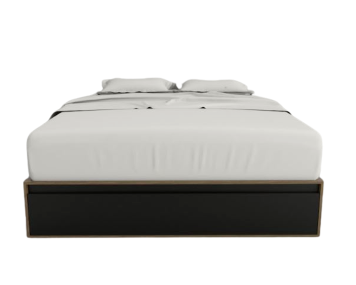 Base Cama Box Linea Minimal 1.60m 4 Cajones Con 1 Puerta 6443 Nogal/Negro Tables - Vista 8
