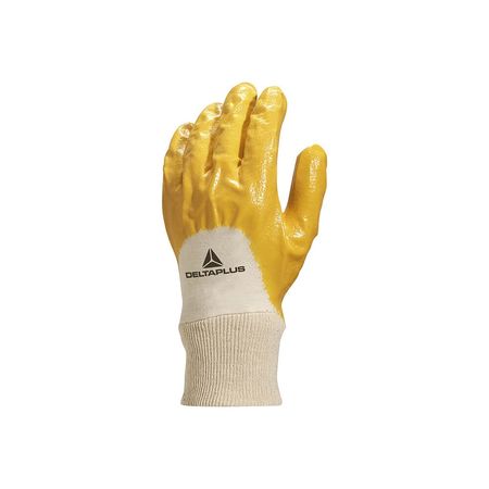 Guante nitrilo liviano dorso ventilado amarillo N°9 Delta Plus NI015