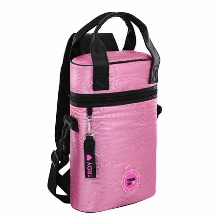Bolso Matero Mochila Porta Mate Trendy Llavero de Regalo 18473 Fucsia
