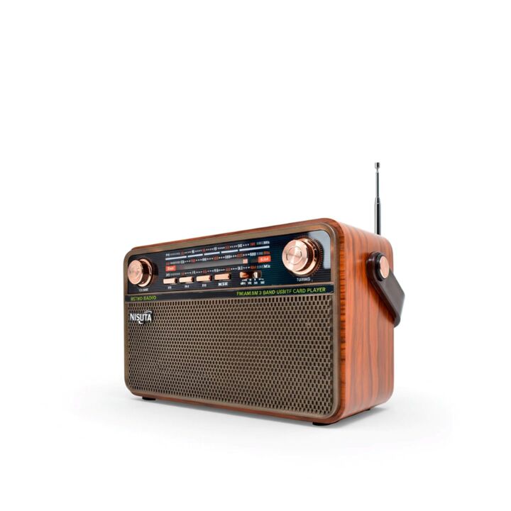RADIO NISUTA ROCOLA VINTAGE AM/FM MP3 BT AUX (C:NEGRO NSRV21) - Vista 2