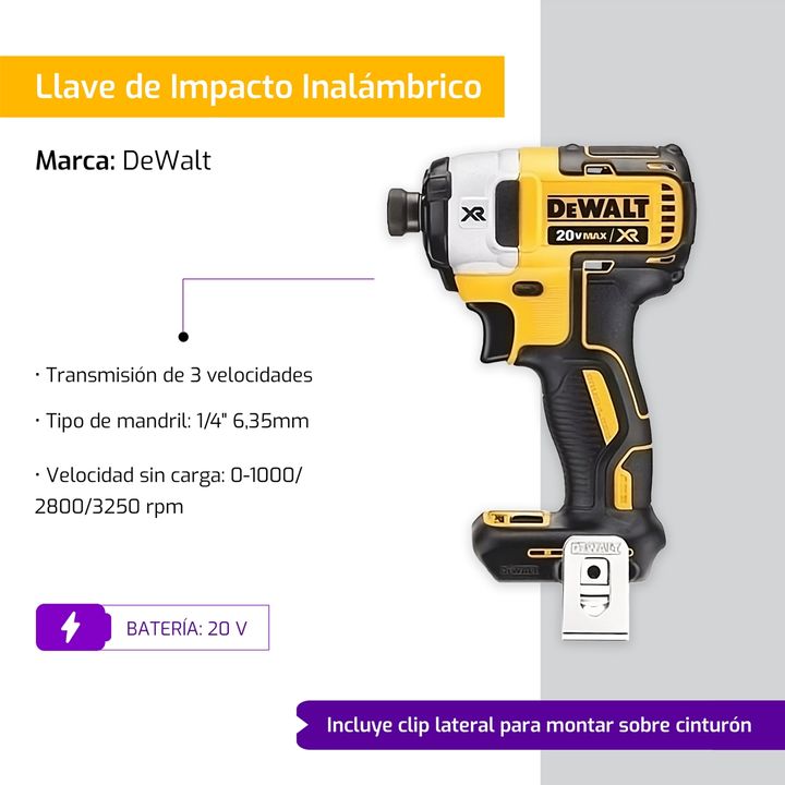 Atornillador Impacto Dewalt Inalambrico 20v Dcf887 Enc 1/4 - Vista 2