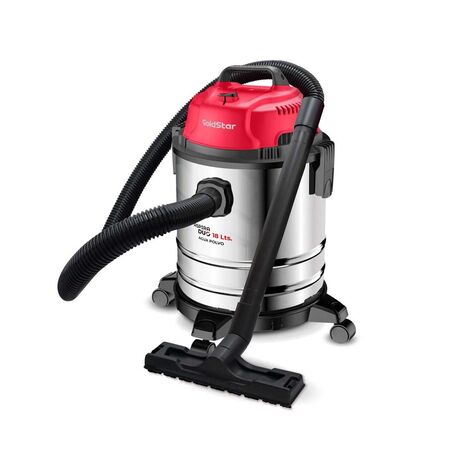 ASPIRADORA GOLDSTAR GLDA-18 AGUA Y POLVO 18 LTS 1400 WTS SIN BOLSA ROJO Y GRIS