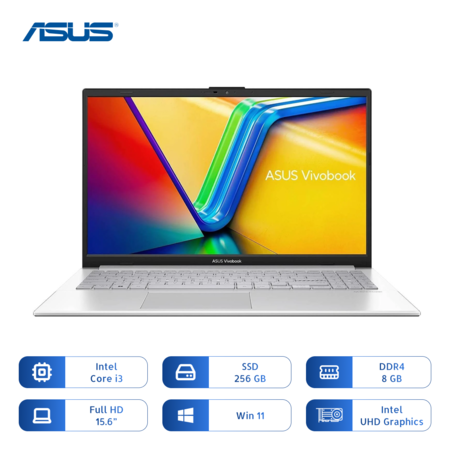 Notebook Asus Vivobook E1504ga-ws35 I3-n305 256gb Ssd 8gb 15.6 Pulg Gris