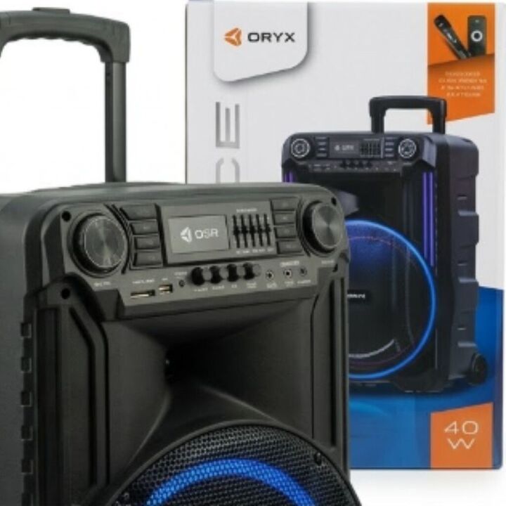 Parlante Oryx 15 Ice Portatil Bluetooth Luces Led Mic - Vista 4