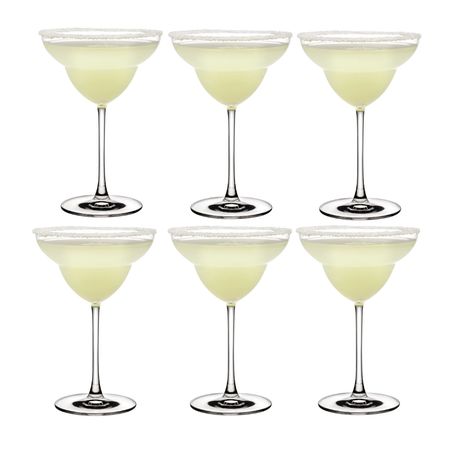 Set X 6 Copa Cristal Coctel Margarita Tragos 230 Cc Nude