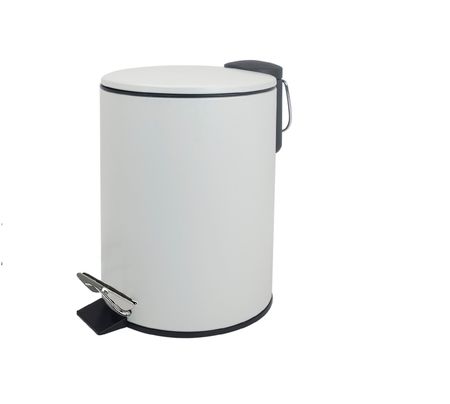 Cesto Residuos Tacho Basura Acero Pedal 3 Lts Color Blanco