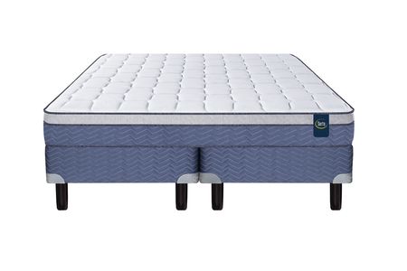Colchon y Sommier Serta Florida Pocket Super King 200x200 De Resortes Pillow Espuma Suave