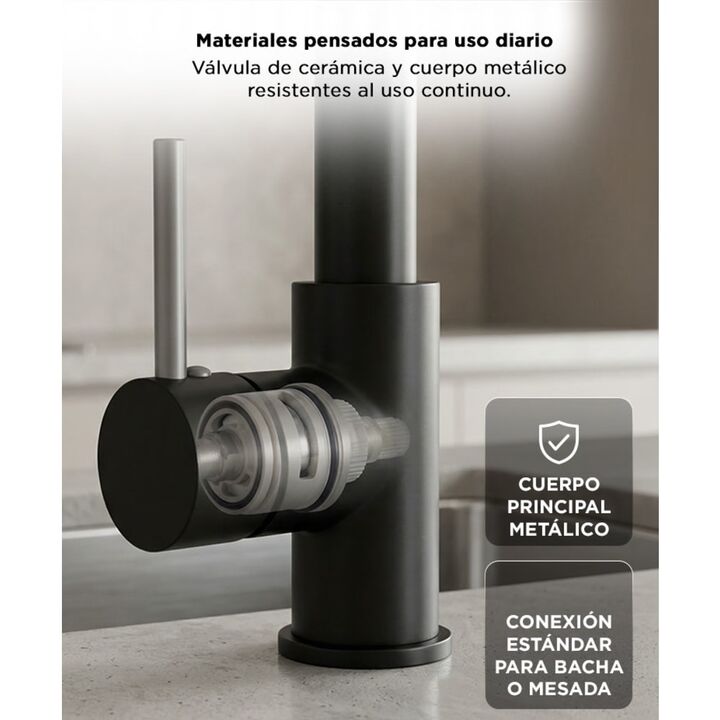 Griferia Extensible Para Cocina Gadnic Canilla Monocomando Flexible - Vista 5