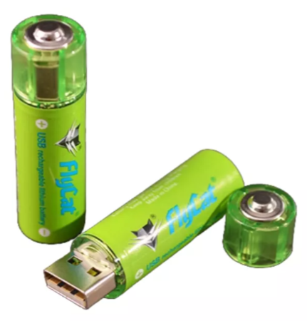 2 Pilas AA recargable USB