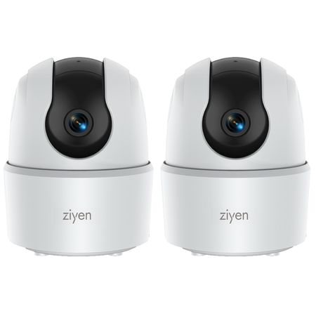 Kit De Dos Cámaras De Seguridad Interior Ziyen Wifi Vision Nocturna 2mp