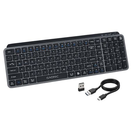 Teclado Inalámbrico Gadnic BT Dual Mode USB Recargable 24G