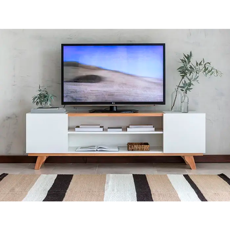 Mueble Tv Silcar Kali 1800mm Tvkali18 Blanco