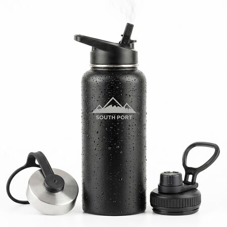 Botella Termica Southport by Gadnic 1 Litro Acero Inoxidable Doble Capa Tres Tapas