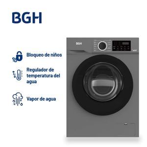 Lavarropas BGH BWFE06S24AR 6Kg 1000Rpm Inverter Carga Frontal Silver - Vista 3