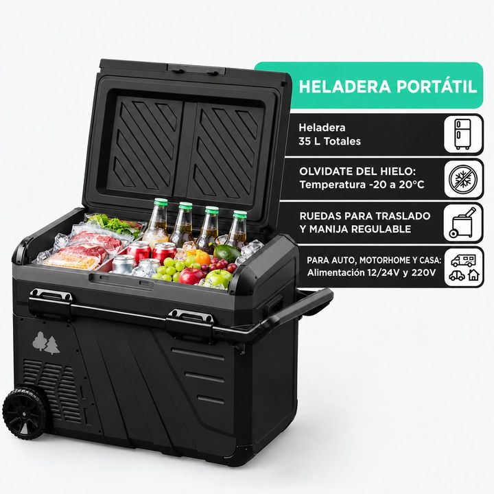 Heladera portátil Freezer Terra Outdoors 35L 12/24V -20C - Vista 1