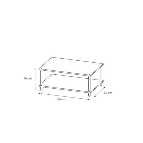 Mesa Ratona Industrial DS Home 90 x 60 x 36 cm Roble Atakama - Vista 2