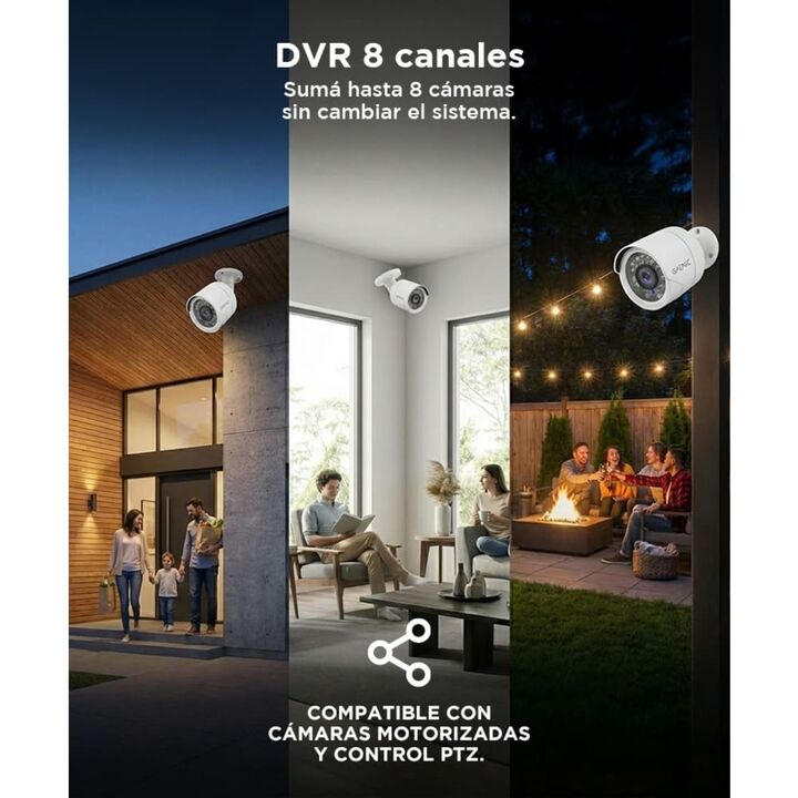 Cámaras de Seguridad x4 + DVR 8CH Gadnic SX14 Interior / Exterior IP CCTV Visión Nocturna 1Tb - Vista 5