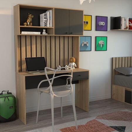 Escritorio Varillado C|alzada  Nevado|gris C. Tables