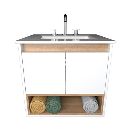 VANITORY 60CM C/BACHA 1 AG 3182 OLMO/BCO