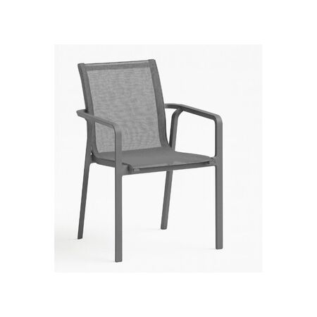 Silla de Exterior Kappa Gris PVC con Proteccin UV