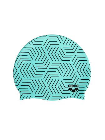 Gorra Arena Print 2 Unisex Natación Celeste