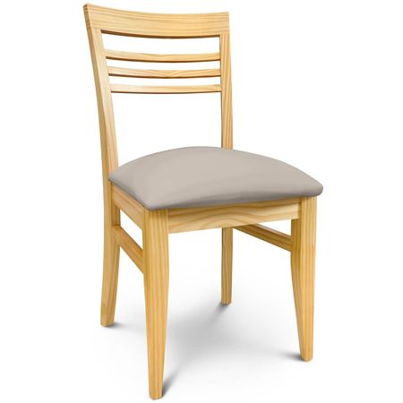 Silla de Comedor Murano Tapizado Inka Beige lustre Natural Espacity