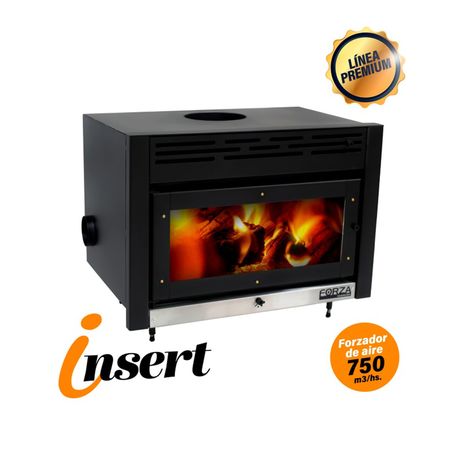 Estufa A Leña De Embutir Forza 15000 Kc F-500i